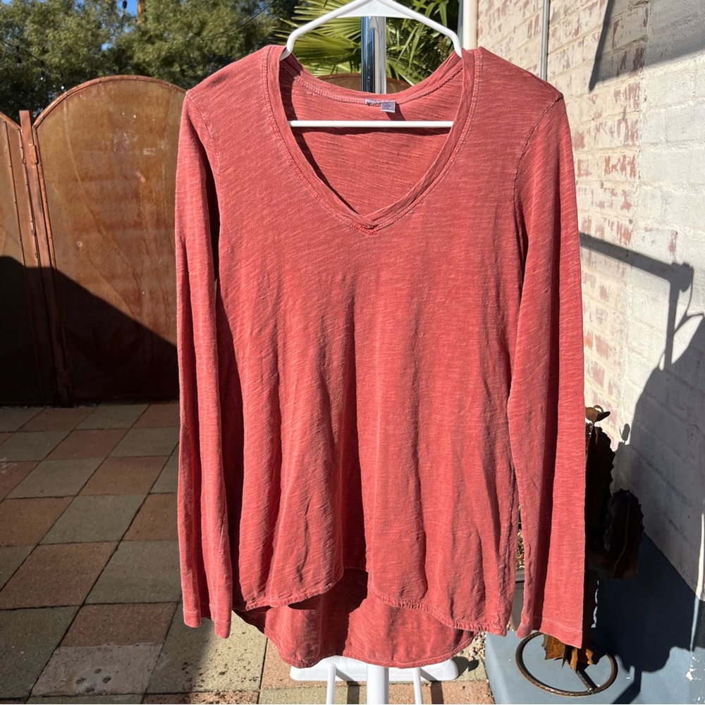 Wilt USA Made Light Red Long Sleeve Shirt - Size Small